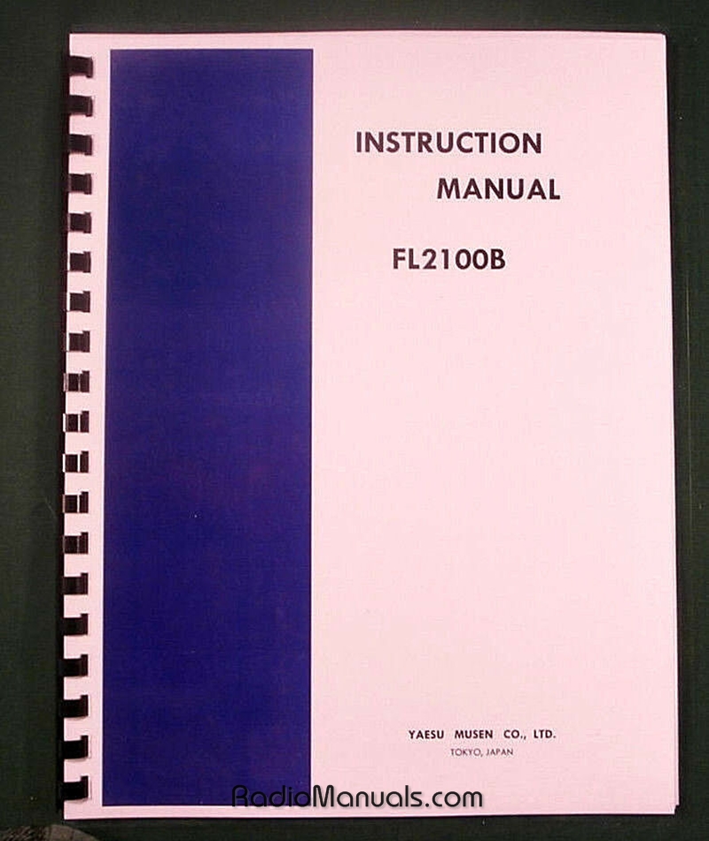 Yaesu FL-2100B Instruction Manual